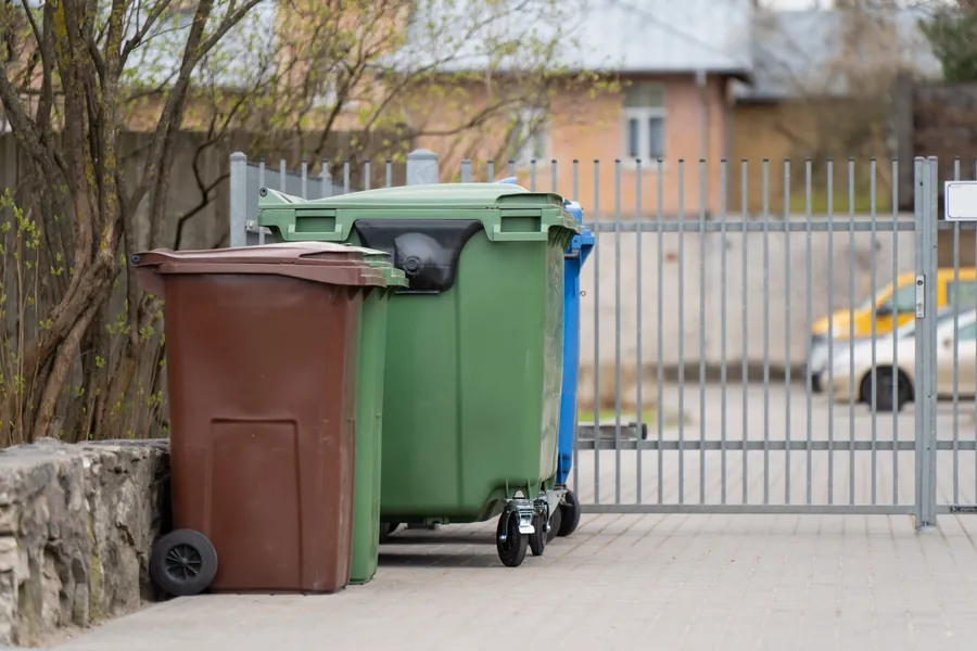Müll- und Tonnenmanagement: Restmüll-, Bio- und Papiertonne am Stellplatz